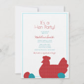 kleine rode kip LAND KITCHEN vrijgezellenfeest par Kaart (Voorkant)