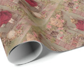 Kleine rode knoppen op de deur cadeaupapier (Rol Hoek)