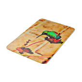 Kleine rode kolibrie badmat (Gekanteld)