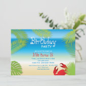 Kleine rode krab uitnodiging (Staand voorkant)