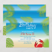 Kleine rode krab uitnodiging (Voorkant / Achterkant)