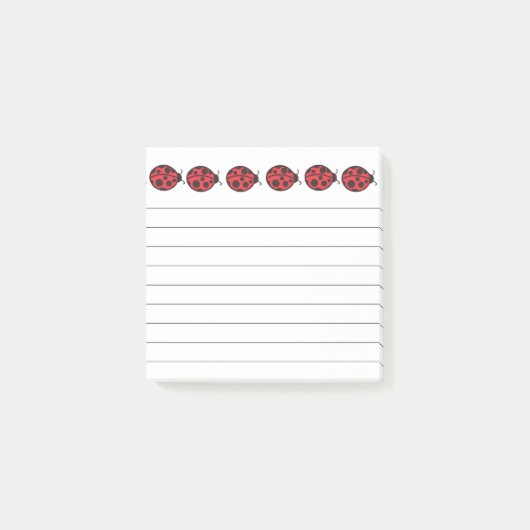Kleine rode lieveheersbeestjes Post-it-briefjes Post-it® Notes (Voorkant)
