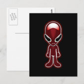 Kleine rode Man Briefkaart (Voorkant / Achterkant)