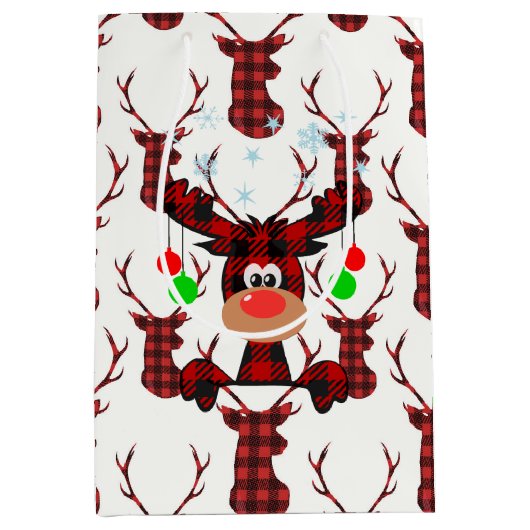 Kleine Rode Mans Medium Cadeauzakje (Voorkant)