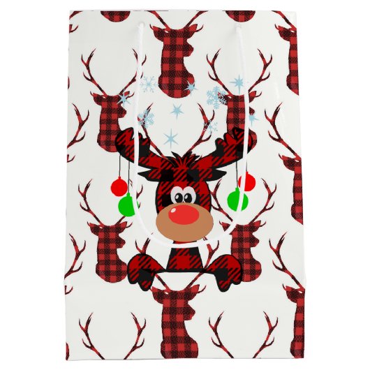 Kleine Rode Mans Medium Cadeauzakje (Achterkant)