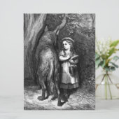 Kleine rode mantel ontmoet oude vader wolf kaart (Staand voorkant)