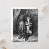 Kleine rode mantel ontmoet oude vader wolf kaart (Voorkant / Achterkant in situ)