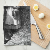 Kleine rode mantel ontmoet oude vader wolf theedoek (Quarter Fold)