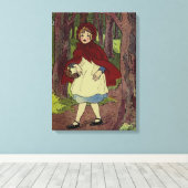  kleine rode motorkap canvas afdruk (Insitu (Houten vloer))