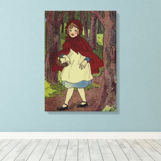  kleine rode motorkap canvas afdruk (Insitu (Houten vloer))