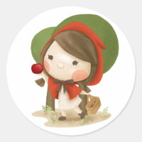 Kleine rode paardrijden kap verjaardag Sticker