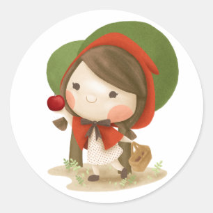 Kleine rode paardrijden kap verjaardag Sticker