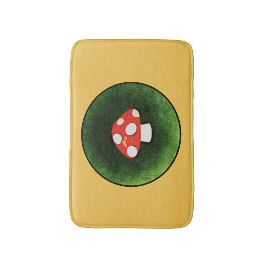 Kleine rode paddenstoel badmat (Voorkant Verticaal)