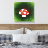 Kleine rode paddenstoel canvas afdruk (Insitu (Slaapkamer))