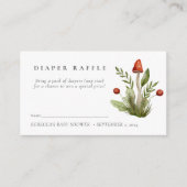 Kleine rode paddenstoel dunne Raffle Informatiekaartje (Voorkant)