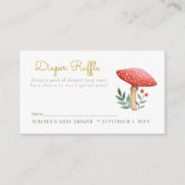 Kleine rode paddenstoel dunne Raffle Informatiekaartje (Voorkant)