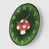 Kleine rode paddenstoel grote klok (Hoek)