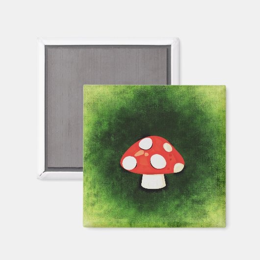 Kleine rode paddenstoel magneet (Voorkant / Achterkant)