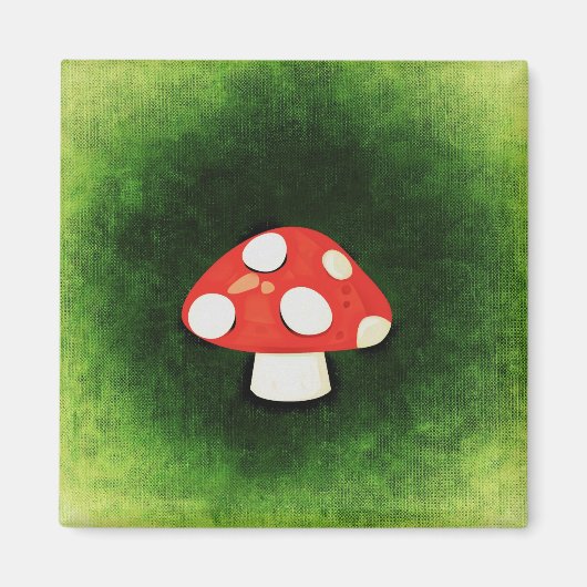 Kleine rode paddenstoel magneet (Voorkant)