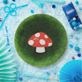 Kleine rode paddenstoel papieren bordje (Feest)