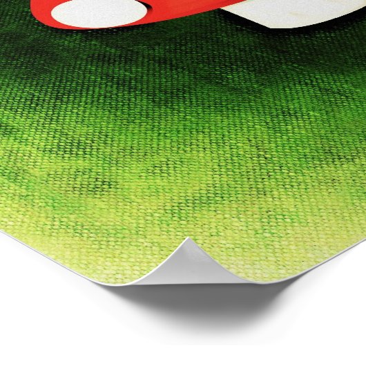 Kleine rode paddenstoel poster (Hoek)