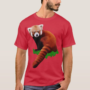 Kleine rode panda illustratie t-shirt
