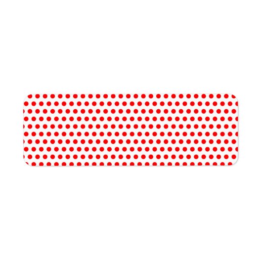 Kleine rode poka Dots Etiket (Voorkant)