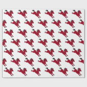 Kleine rode pony galoping cadeaupapier (Vlak)