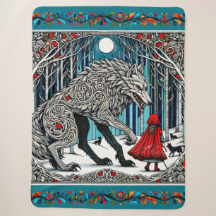 Kleine Rode Rijden Hood En De Wolf, Scandinavisch Sherpa Deken