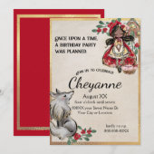 Kleine rode rijkap met zwart haar kaart (Voorkant / Achterkant)