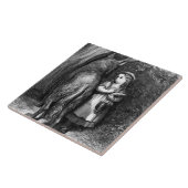 Kleine rode rijkap ontmoet de grote slechte wolf tegeltje (Zijkant)