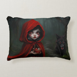 Kleine rode rijpingslappen accent kussen