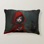 Kleine rode rijpingslappen accent kussen (Achterkant)