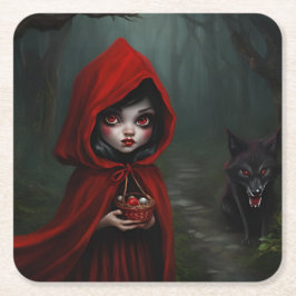 Kleine rode rijpingslappen kartonnen onderzetters