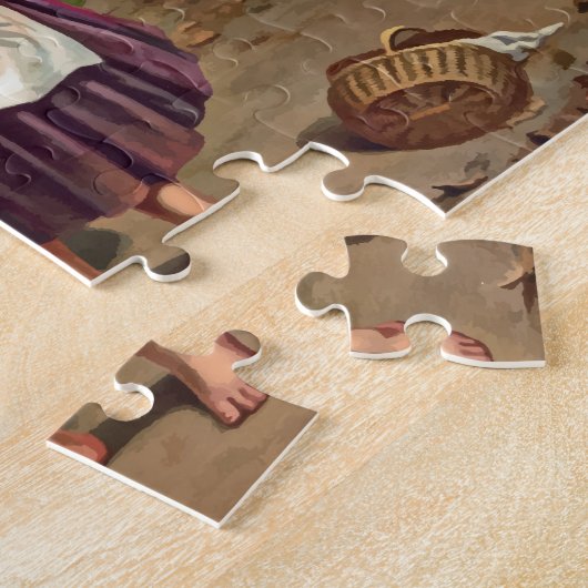 Kleine rode rijpingslappen legpuzzel (Zijkant)