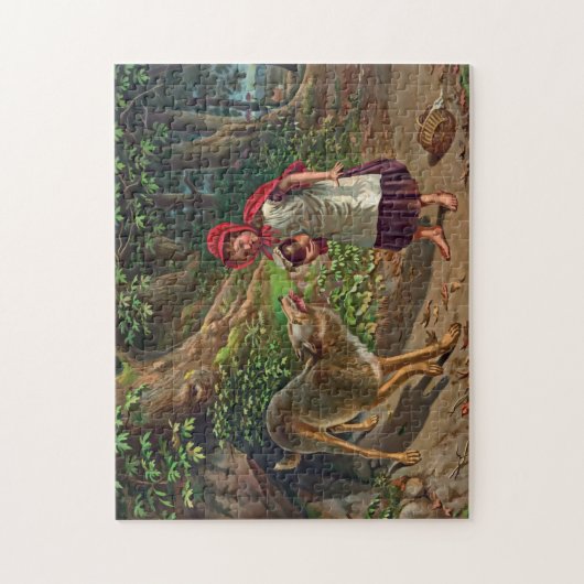 Kleine rode rijpingslappen legpuzzel (Verticaal)