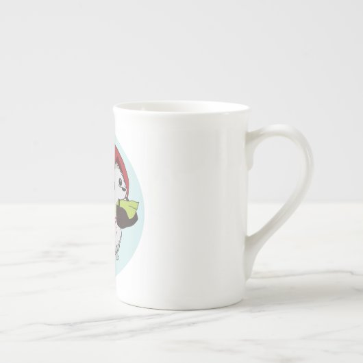 Kleine rode rondleiding porselein kop (Rechts)