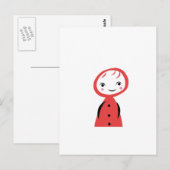 Kleine rode roodhars briefkaart (Voorkant / Achterkant)
