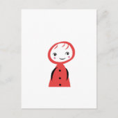 Kleine rode roodhars briefkaart (Voorkant)