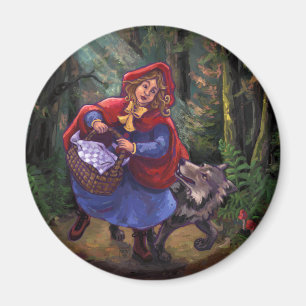 Kleine rode roodhars magneet