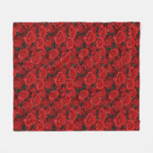 Kleine Rode Rozen Fleece Deken (Voorkant (Horizontaal))