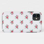 Kleine rode rozen op witte ondergrond Case-Mate iPhone case (Achterkant (horizontaal))