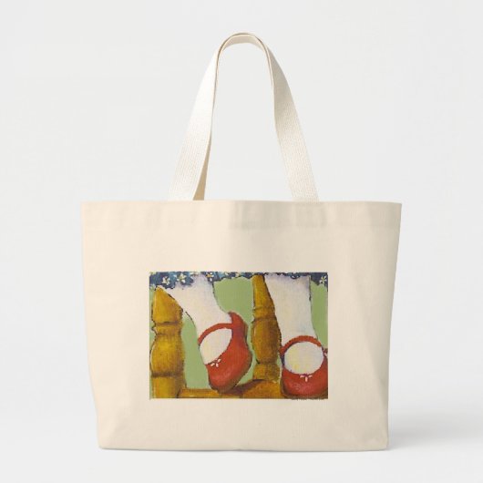 Kleine rode schoenen grote tote bag (Voorkant)