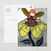 Kleine Rode schoenen Zacht op een ventilator Briefkaart (Voorkant / Achterkant)