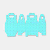 Kleine rode scooter op Aqua Child's verjaardag Bedankdoosjes (Uitgevouwen)