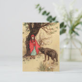 Kleine rode slechthout  feiale tas briefkaart (Staand voorkant)