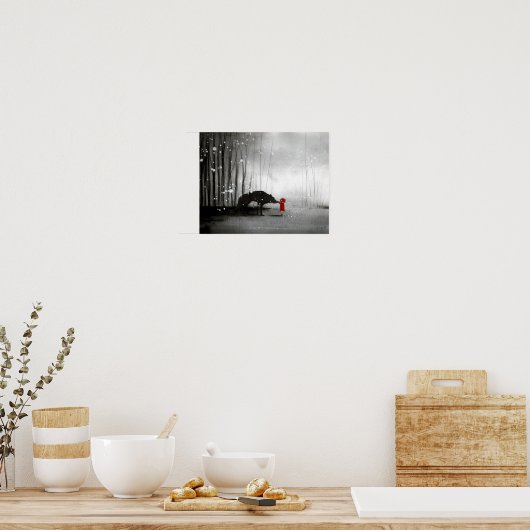 Kleine rode slede ~ De eerste aanraking Poster (Keuken)