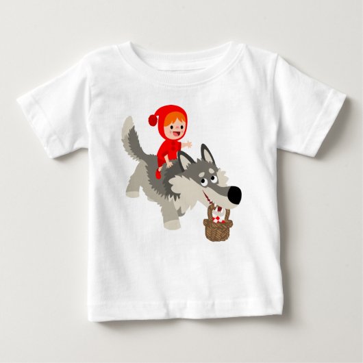 Kleine rode sleerhood en de wolf Baby T-shirt (Voorkant)