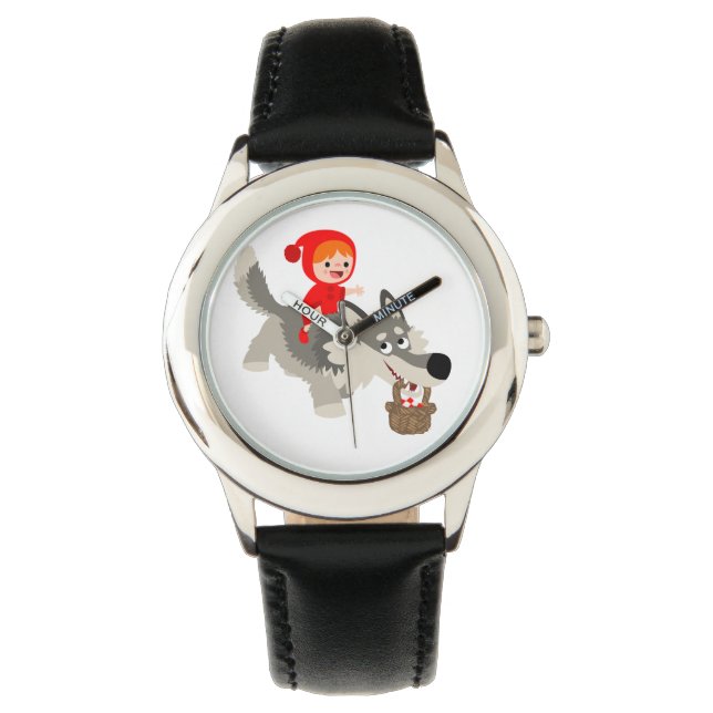 Kleine rode sleerhood en de Wolf Watch Horloge (Voorkant)