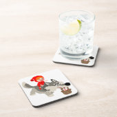 Kleine rode sleerhood en de wolfskist Onderzetters (Rechterzijde)